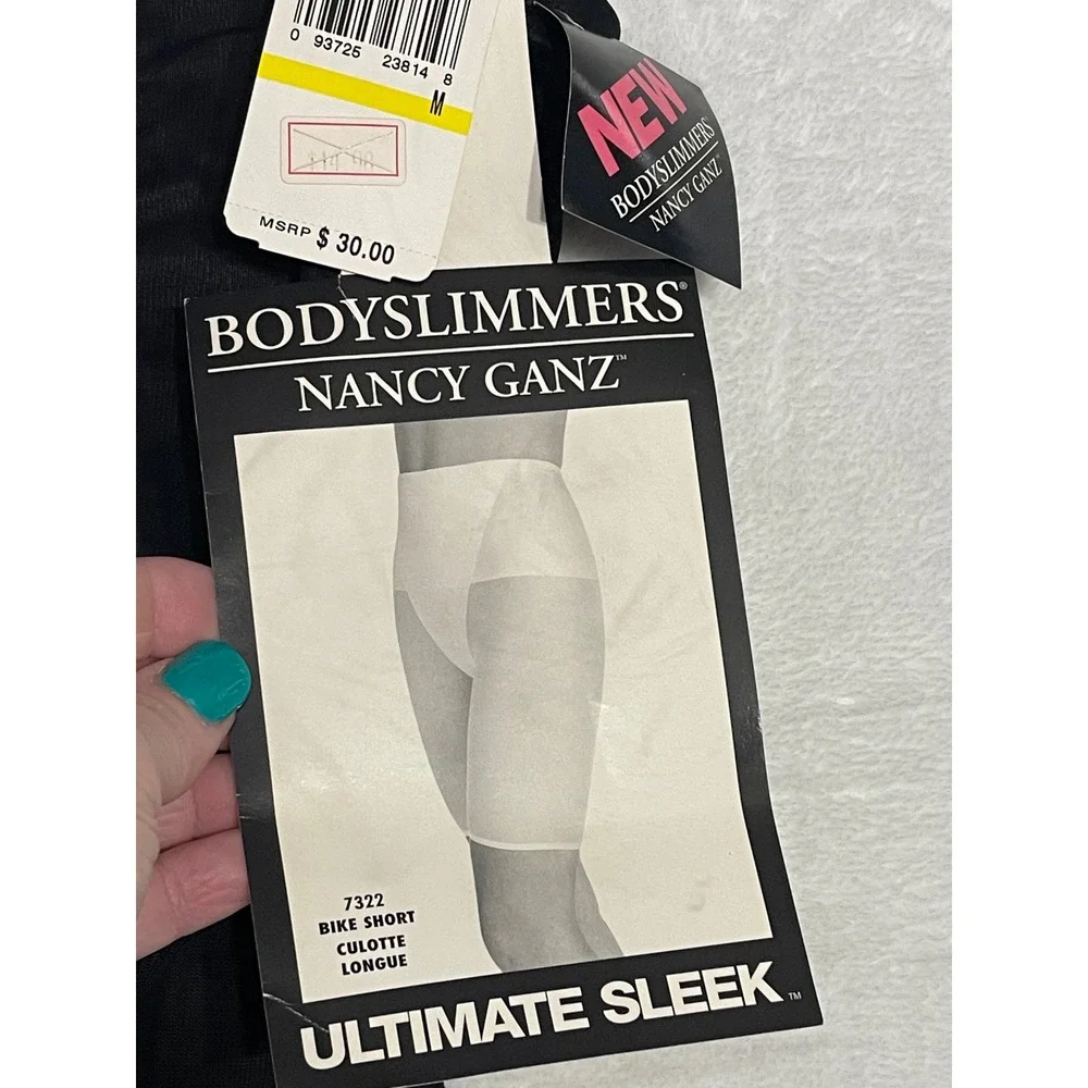 Nancy Ganz Bodyslimmers Ultimate Sleek Bike Short Style 7322 Black M‎